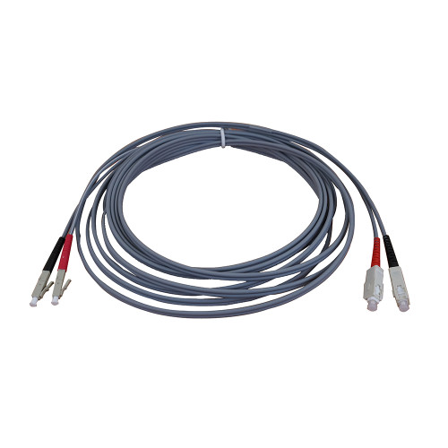5m LC to SC Duplex OM1 Multimode Grey Fibre Optic Patch Cable with 3mm Jacket