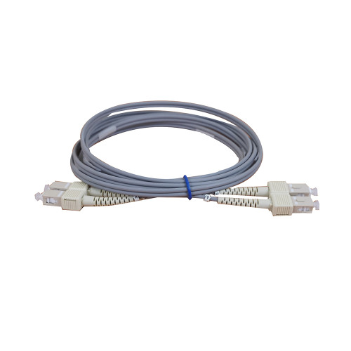 2m SC to SC Duplex OM1 Multimode Grey Fibre Optic Patch Cable with 3mm Jacket