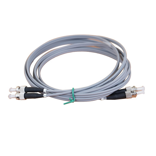 3m ST to ST Duplex OM1 Multimode Grey Fibre Optic Patch Cable with 3mm Jacket