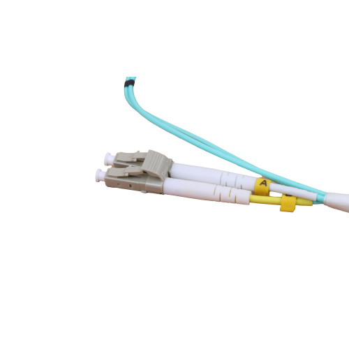 CMW Ltd Fibreoptic Patch Lead | 0.5m LC-LC OM3 50/125 2mm Duplex Fibre Optic Patchcord Aqua