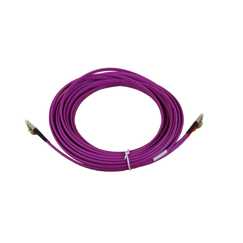 10m LC to LC Duplex OM3 Multimode Erika Violet Fibre Optic Patch Cable with 3mm Jacket