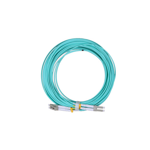 CMW Ltd Fibreoptic Patch Lead | 15m LC-LC OM3 - 2mm duplex patchcord AQUA