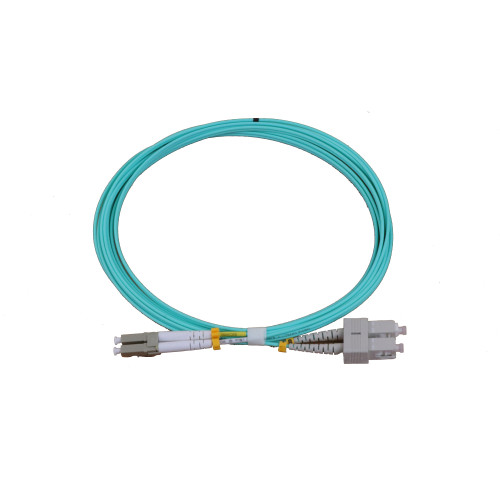 CMW Ltd Fibreoptic Patch Lead | 3m LC-SC OM3 - 2mm duplex patchcord AQUA