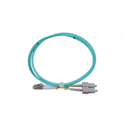 CMW Ltd Fibreoptic Patch Lead | 2m LC-SC OM3 - 2mm duplex patchcord AQUA