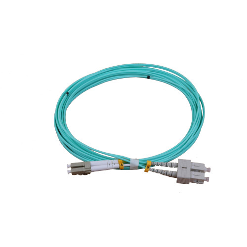 CMW Ltd Fibreoptic Patch Lead | 5m LC-SC OM3 - 2mm duplex patchcord AQUA