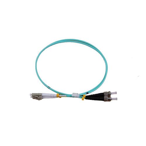 CMW Ltd Fibreoptic Patch Lead | 1m LC-ST OM3 - 2mm duplex patchcord AQUA