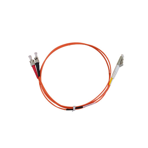 1m LC to ST Duplex OM3 Multimode Orange Fibre Optic Patch Cable with 2mm Jacket