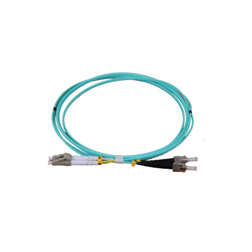 CMW Ltd Fibreoptic Patch Lead | 2m LC-ST OM3 - 2mm duplex patchcord AQUA