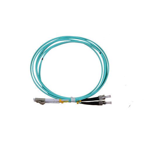 CMW Ltd Fibreoptic Patch Lead | 3m LC-ST OM3 - 2mm duplex patchcord AQUA