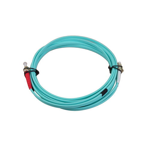 3m LC to ST Duplex OM3 Multimode Aqua Fibre Optic Patch Cable with 3mm Jacket