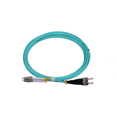 CMW Ltd Fibreoptic Patch Lead | 5m LC-ST OM3 - 2mm duplex patchcord AQUA