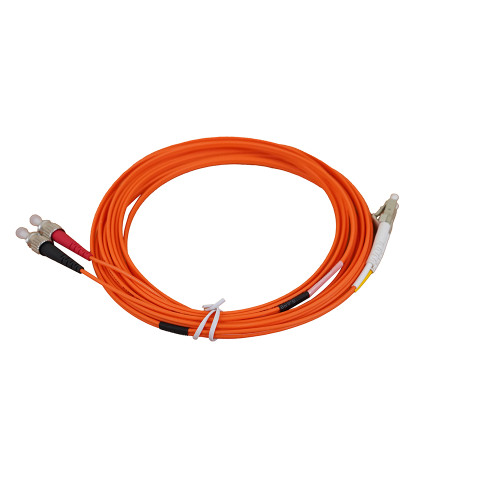 5m LC to ST Duplex OM3 Multimode Orange Fibre Optic Patch Cable with 2mm Jacket