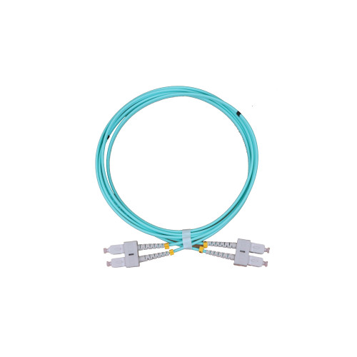 CMW Ltd Fibreoptic Patch Lead | 2m SC-SC OM3 50/125 3mm Duplex Fibre Optic Patchcord Aqua