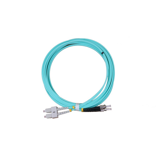 CMW Ltd Fibreoptic Patch Lead | 5m SC-ST OM3 - 3mm duplex patchcord AQUA