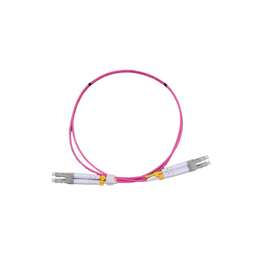 CMW Ltd Fibreoptic Patch Lead | 0.5m LC-LC OM4 - 2mm duplex patchcord Violet