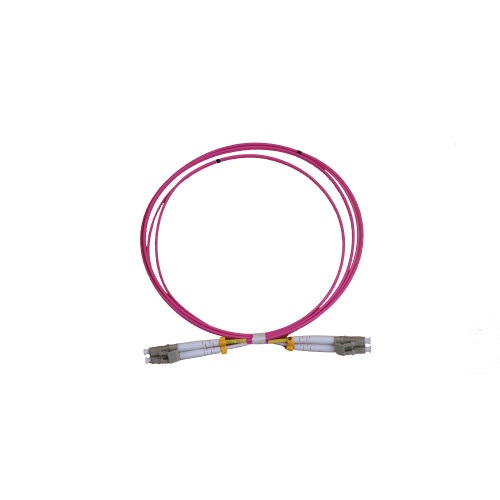 CMW Ltd Fibreoptic Patch Lead | 1.5m (150cm) LC-LC OM4 - 2mm duplex patchcord Violet