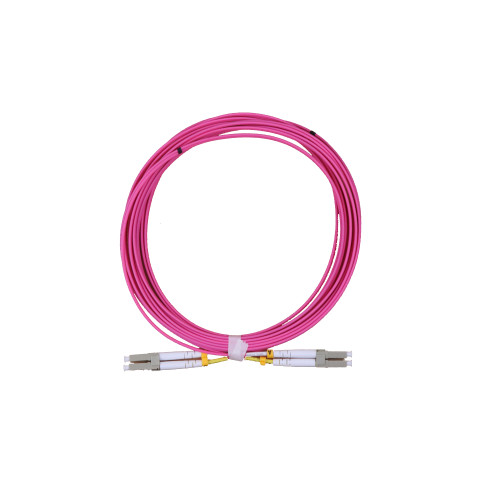 CMW Ltd Fibreoptic Patch Lead | 5m LC-LC OM4 - 2mm duplex patchcord Violet
