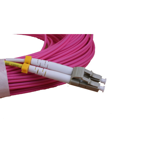 CMW Ltd Fibreoptic Patch Lead | 20m LC-LC OM4- 2mm duplex patchcord Violet