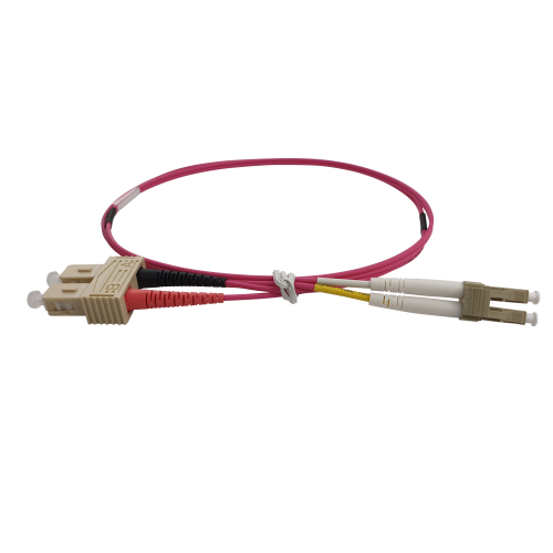 CMW Ltd Fibreoptic Patch Lead | 3m LC-SC OM4 - 2mm duplex patchcord Aqua