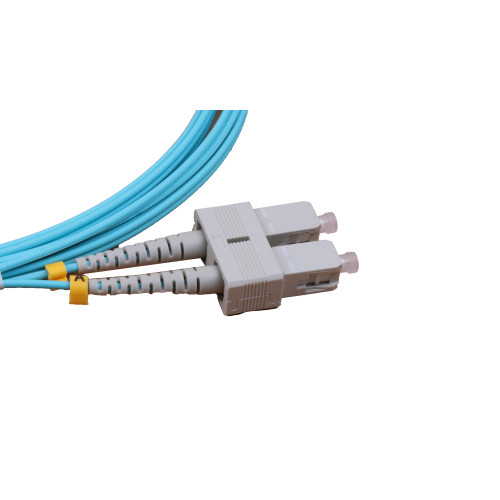 CMW Ltd Fibreoptic Patch Lead | 3m LC-SC OM4 - 2mm duplex patchcord Aqua