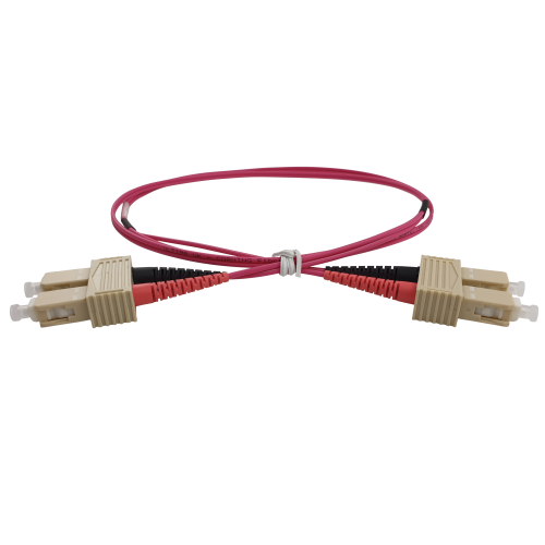 CMW Ltd Fibreoptic Patch Lead | 1m SC-SC OM4 - 3mm duplex patchcord Aqua