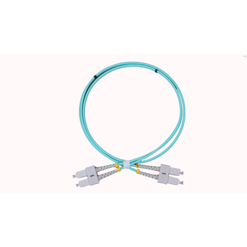 CMW Ltd Fibreoptic Patch Lead | 1m SC-SC OM4 - 3mm duplex patchcord Aqua