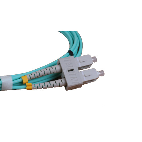 CMW Ltd Fibreoptic Patch Lead | 2m SC-SC OM4 - 3mm duplex patchcord Aqua