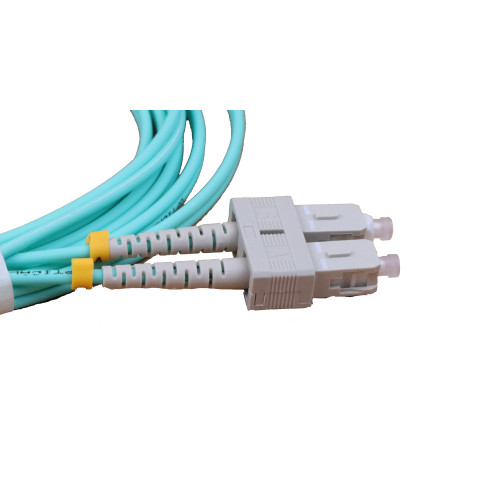 CMW Ltd Fibreoptic Patch Lead | 3m SC-SC OM4 - 3mm duplex patchcord Aqua
