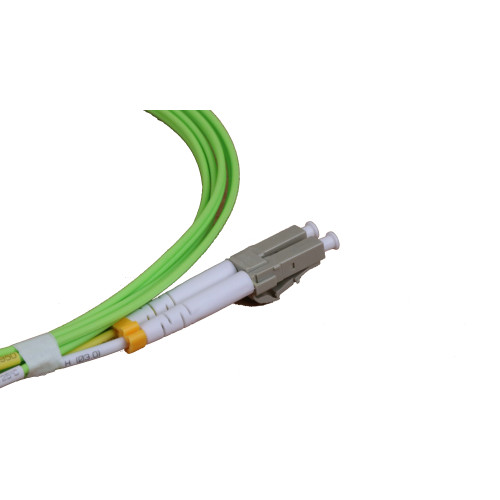 CMW Ltd Fibreoptic Patch Lead | 2m LC - LC OM5 Duplex Patch Lead - Lime Green 2mm
