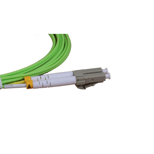 CMW Ltd Fibreoptic Patch Lead | 3m LC - LC OM5 Duplex Patch Lead - Lime Green 2mm