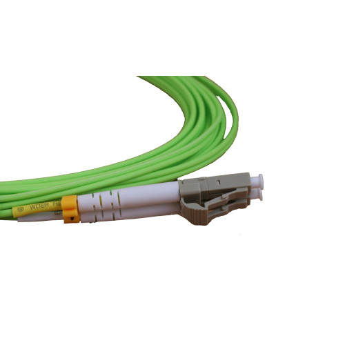 CMW Ltd Fibreoptic Patch Lead | 5m LC - LC OM5 Duplex Patch Lead - Lime Green 2mm