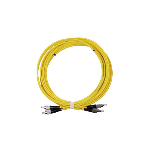 25m FC to FC Duplex OS2 Singlemode Yellow Fibre Optic Patch Cable with 3mm Jacket