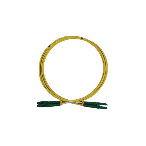 CMW Ltd Fibreoptic Patch Cord | 0.5m LC/APC - LC/APC Duplex Singlemode Fibre Lead Yellow - 2mm