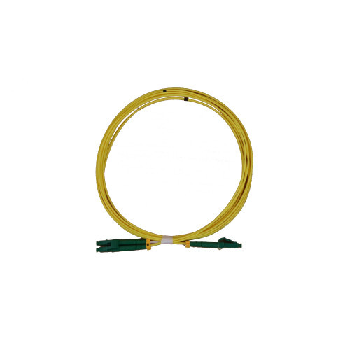 2m LC APC to LC APC Duplex OS2 Singlemode Yellow Fibre Optic Patch Cable with 2mm Jacket