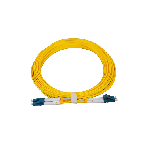 7m LC to LC Duplex OS2 Singlemode Yellow Fibre Optic Patch Cable with 2mm Jacket