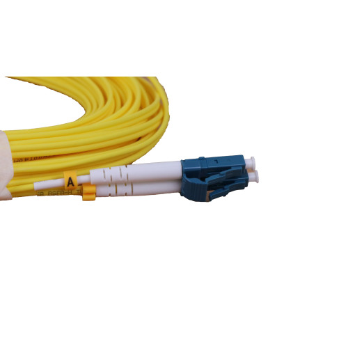 CMW Ltd Fibreoptic Patch Lead | 12m LC-LC singlemode - 2mm duplex patchcord YELLOW
