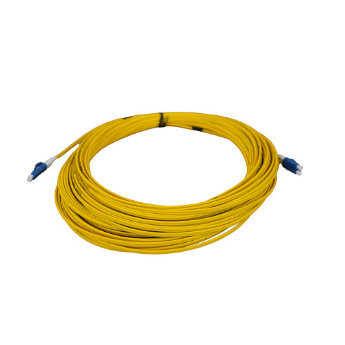 22m LC to LC Duplex OS2 Singlemode Yellow Fibre Optic Patch Cable with 2mm Jacket