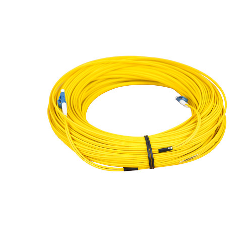 60m LC to LC Duplex OS2 Singlemode Yellow Fibre Optic Patch Cable with 2mm Jacket