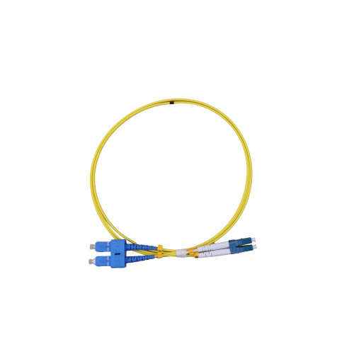 CMW Ltd Fibreoptic Patch Lead | 1m LC-SC singlemode - 2mm duplex patchcord YELLOW