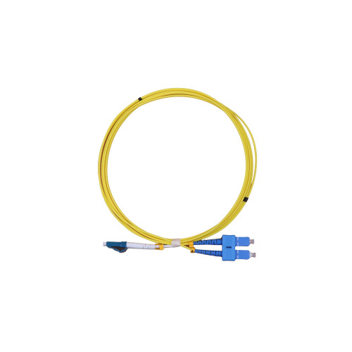 CMW Ltd Fibreoptic Patch Lead | 2m LC-SC singlemode - 2mm duplex patchcord YELLOW