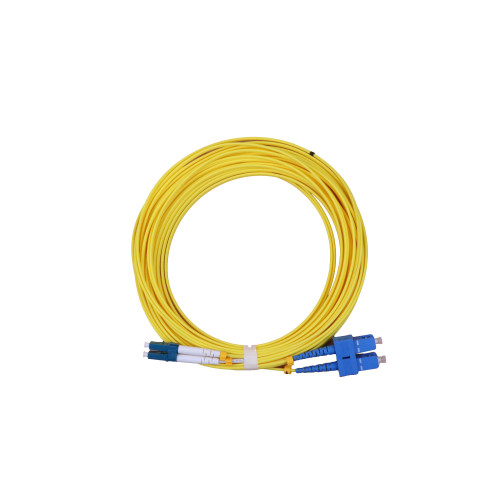 CMW Ltd Fibreoptic Patch Lead | 10m LC-SC singlemode - 2mm duplex patchcord YELLOW