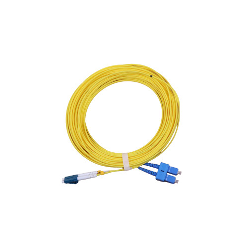 CMW Ltd Fibreoptic Patch Lead | 12m LC-SC singlemode - 2mm duplex patchcord YELLOW
