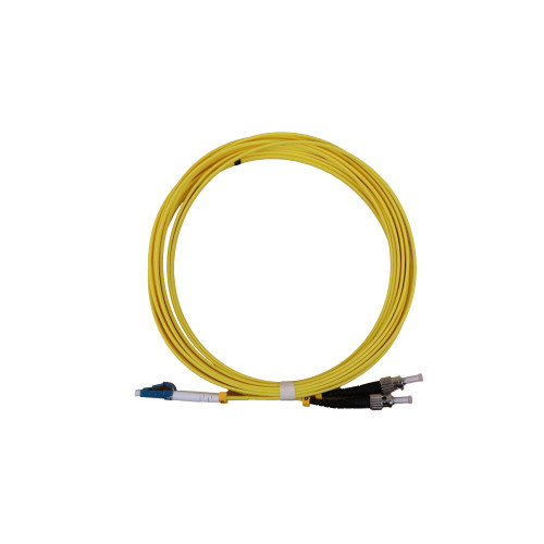 CMW Ltd Fibreoptic Patch Lead | 5m LC-ST singlemode - 2mm duplex patchcord YELLOW