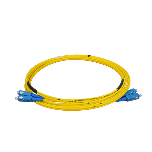 3m SC to SC Duplex OS2 Singlemode Yellow Fibre Optic Patch Cable with 2mm Jacket