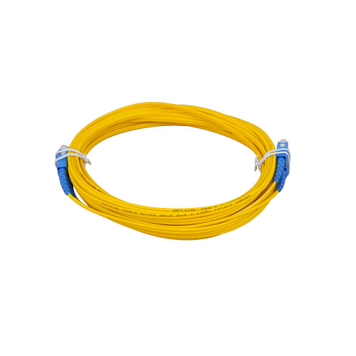 8m SC to SC Duplex OS2 Singlemode Yellow Fibre Optic Patch Cable with 2mm Jacket