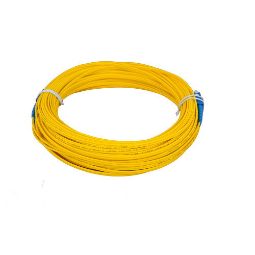 25m SC to SC Duplex OS2 Singlemode Yellow Fibre Optic Patch Cable with 2mm Jacket