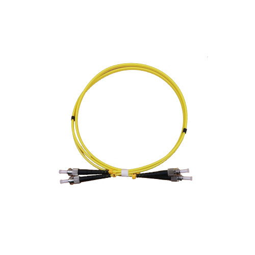 CMW Ltd Fibreoptic Patch Lead | 1m ST-ST singlemode Duplex Patchcord 3mm Jacket Yellow