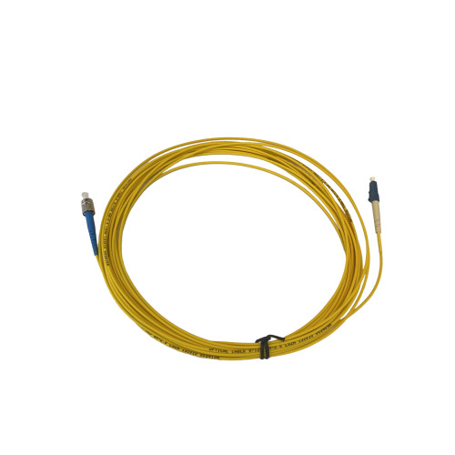 10m FC to LC Simplex OS2 Singlemode Yellow Fibre Optic Patch Cable with 2mm Jacket