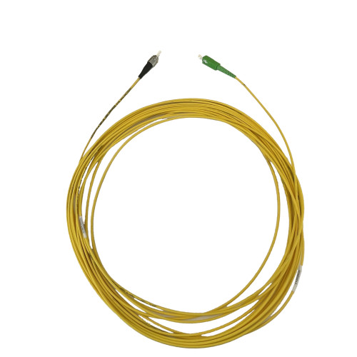 10m FC to SC APC Simplex OS2 Singlemode Yellow Fibre Optic Patch Cable with 2mm Jacket