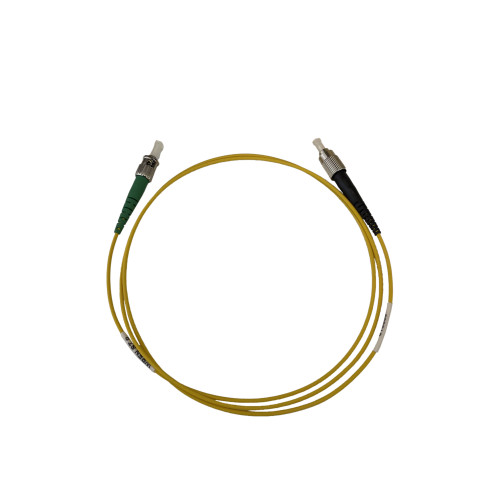 1m FC to ST Simplex OS2 Singlemode Yellow Fibre Optic Patch Cable with 2mm Jacket